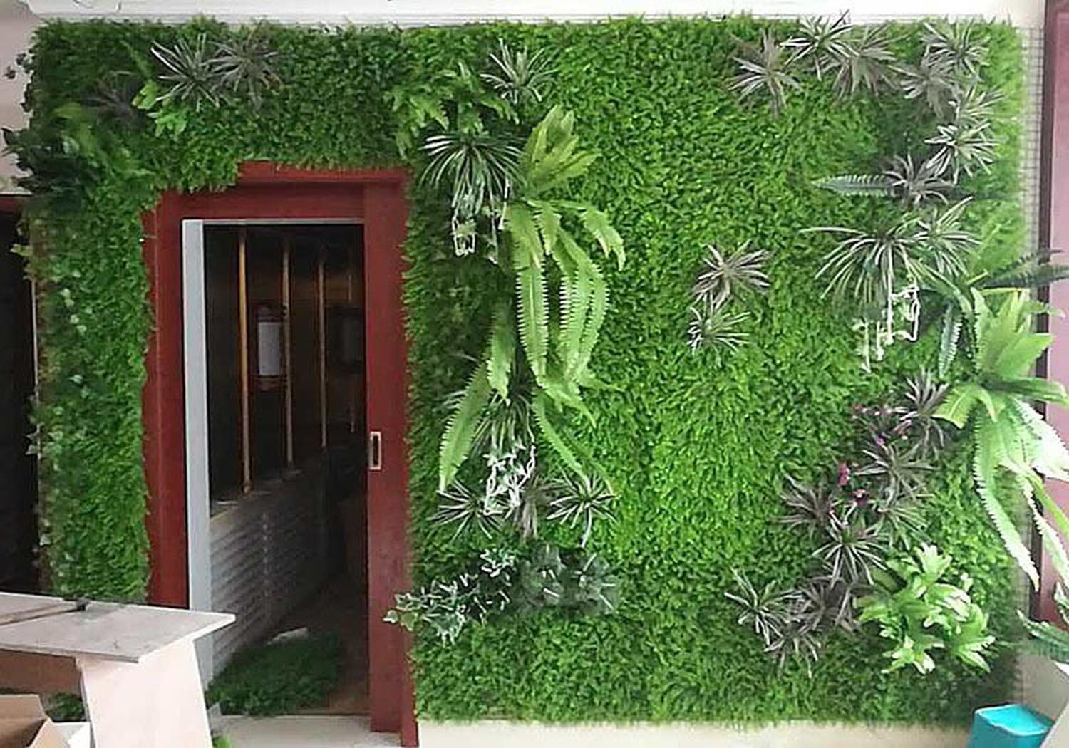 Jardín Muro Vertical Artificial B Palmeta Plantas 60x40 Cm-3