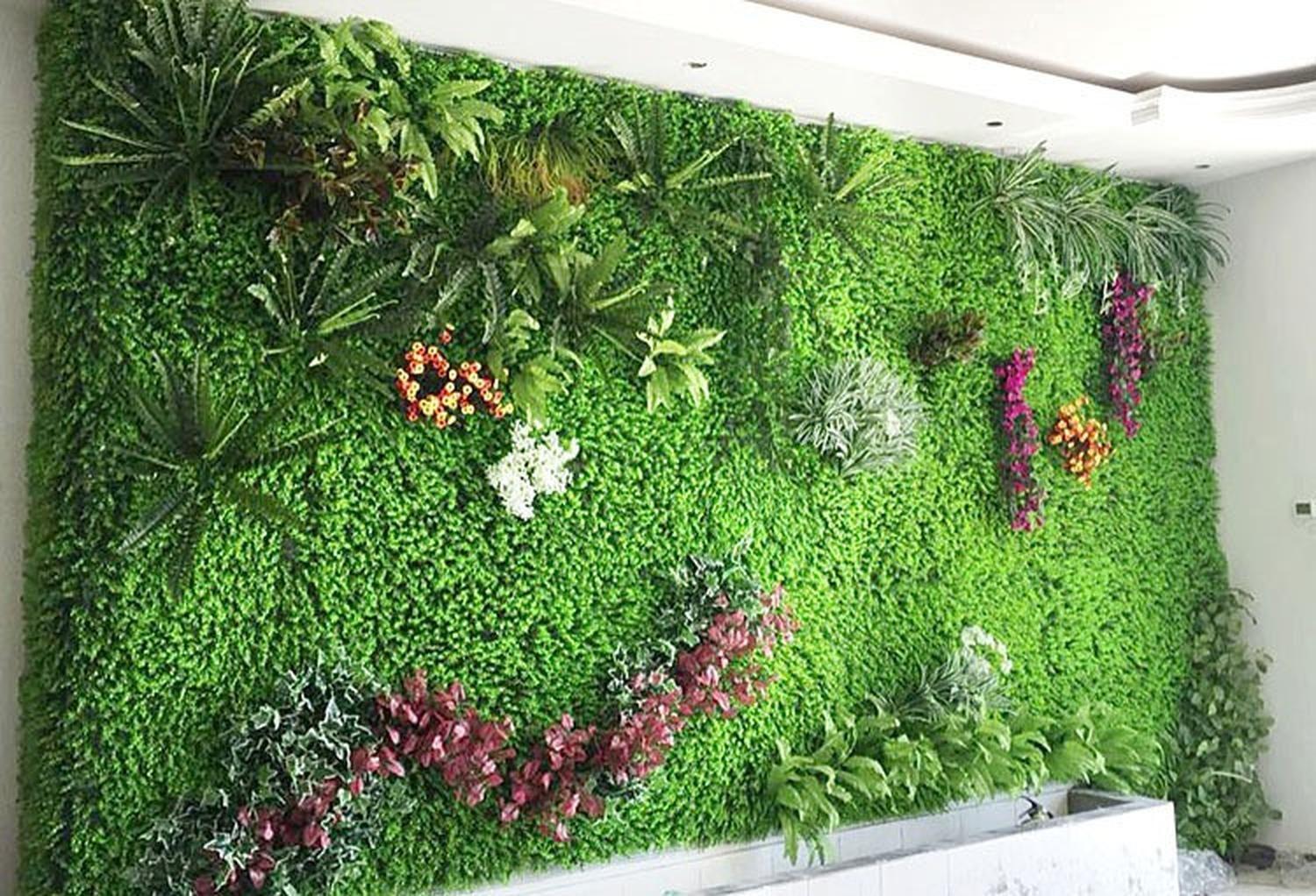 Jardín Muro Vertical Artificial B Palmeta Plantas 60x40 Cm-4