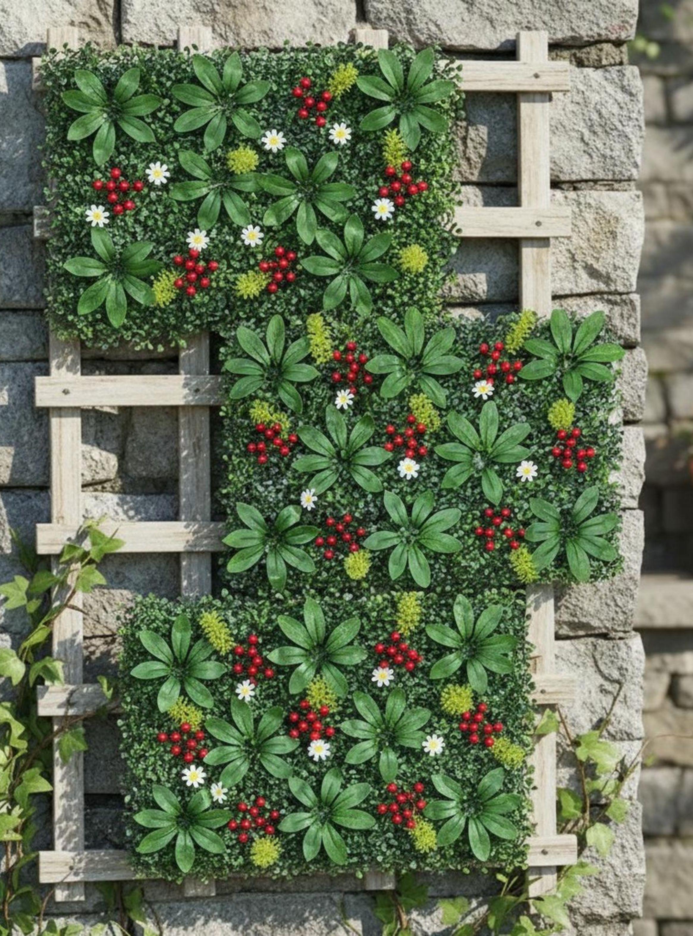 Jardín Muro vertical artificial E palmeta Plantas 60x40 cm-2