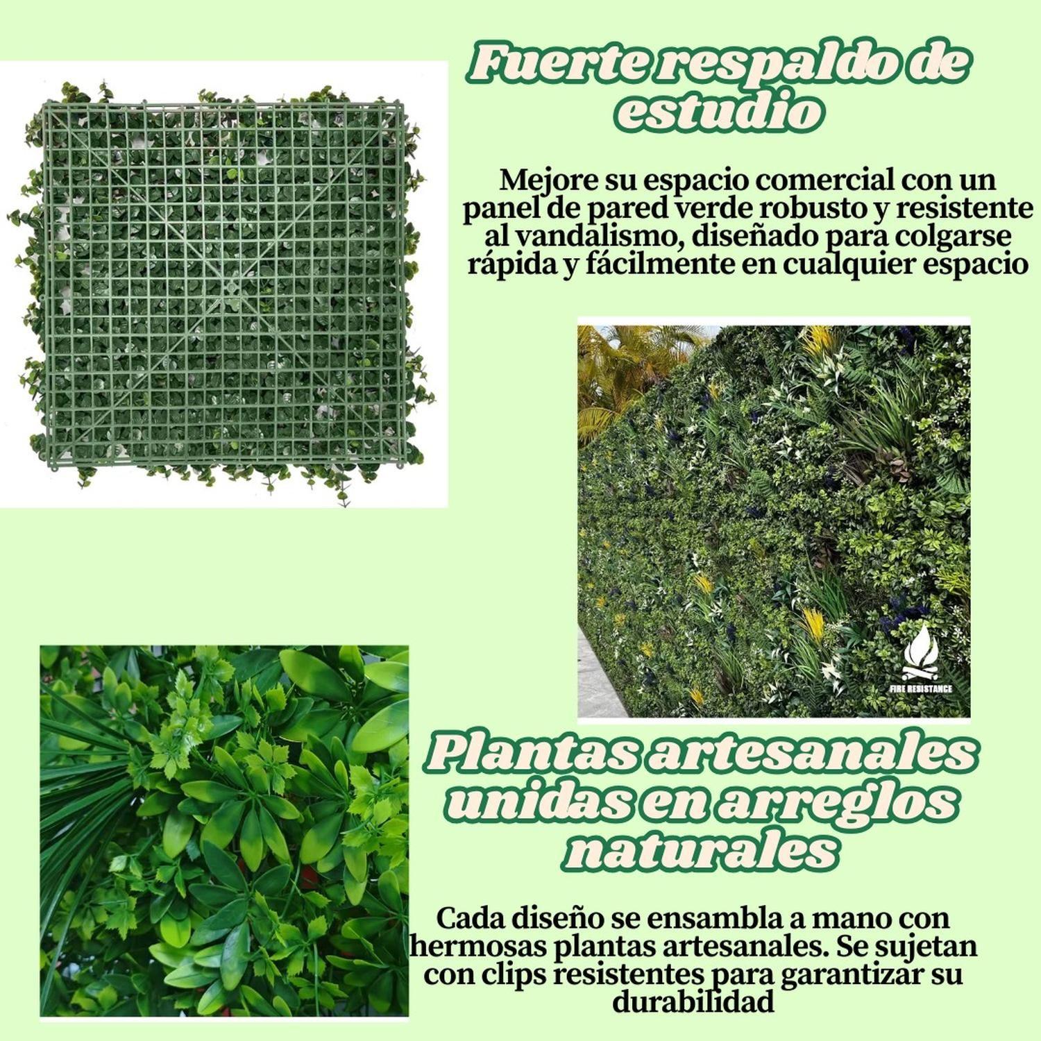 Jardín Muro vertical artificial P palmeta Plantas 60x40 cm-3
