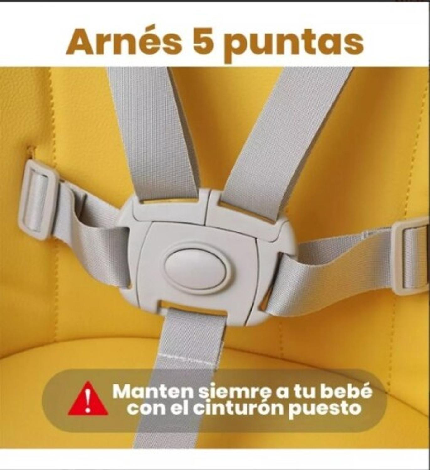 Silla De Comer 2 Alturas Cubiertas Cambiables Y Cinturón Seg-4