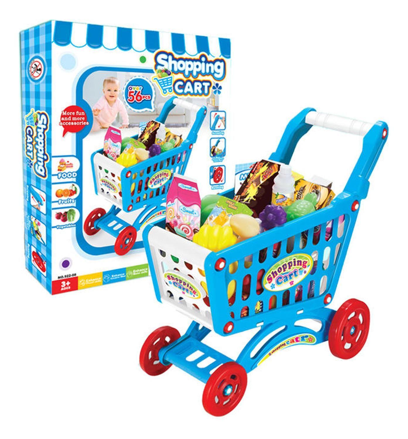 Carrito De Compra Supermercado Para Niños 56 Piezas Colores-0