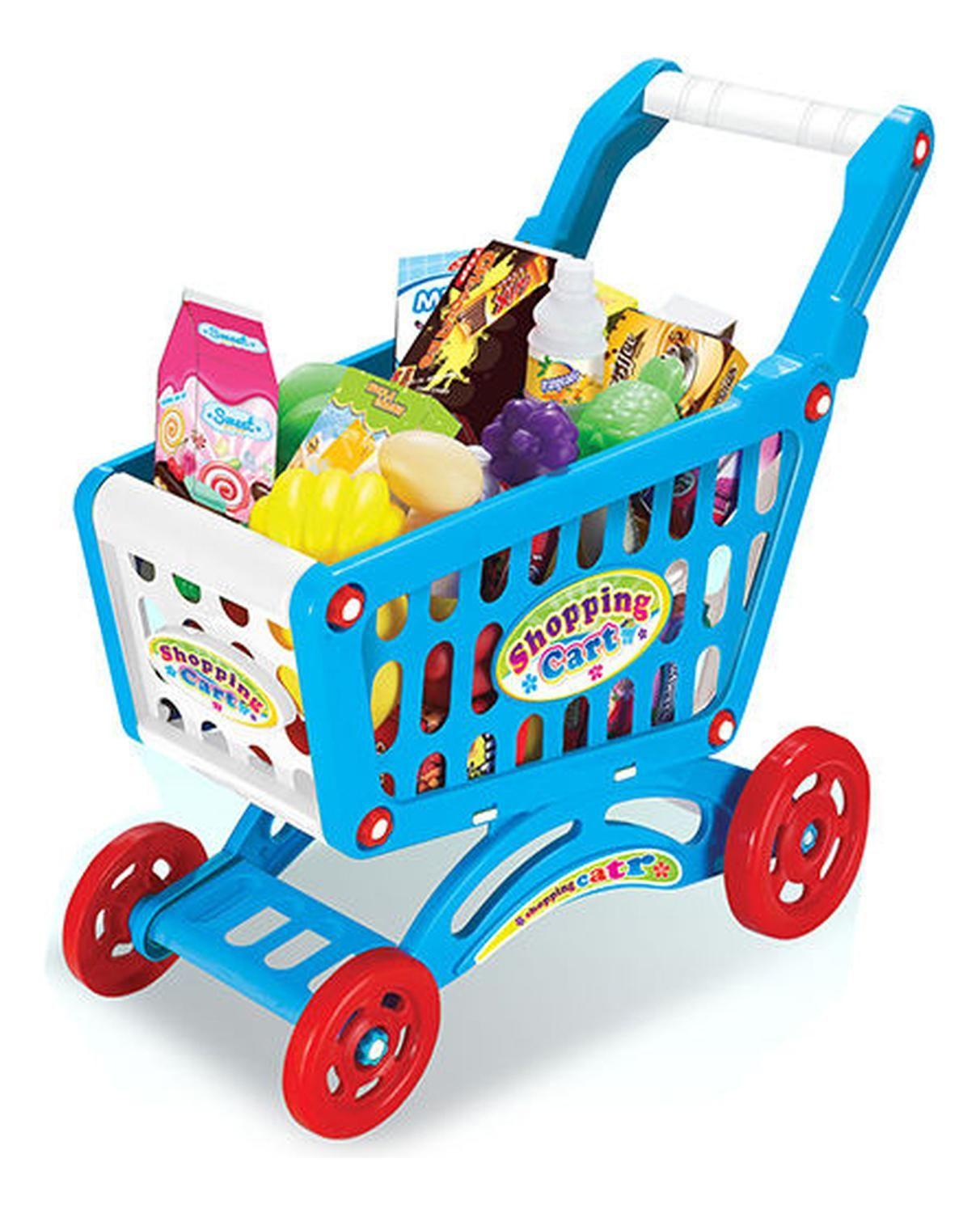 Carrito De Compra Supermercado Para Niños 56 Piezas Colores-1