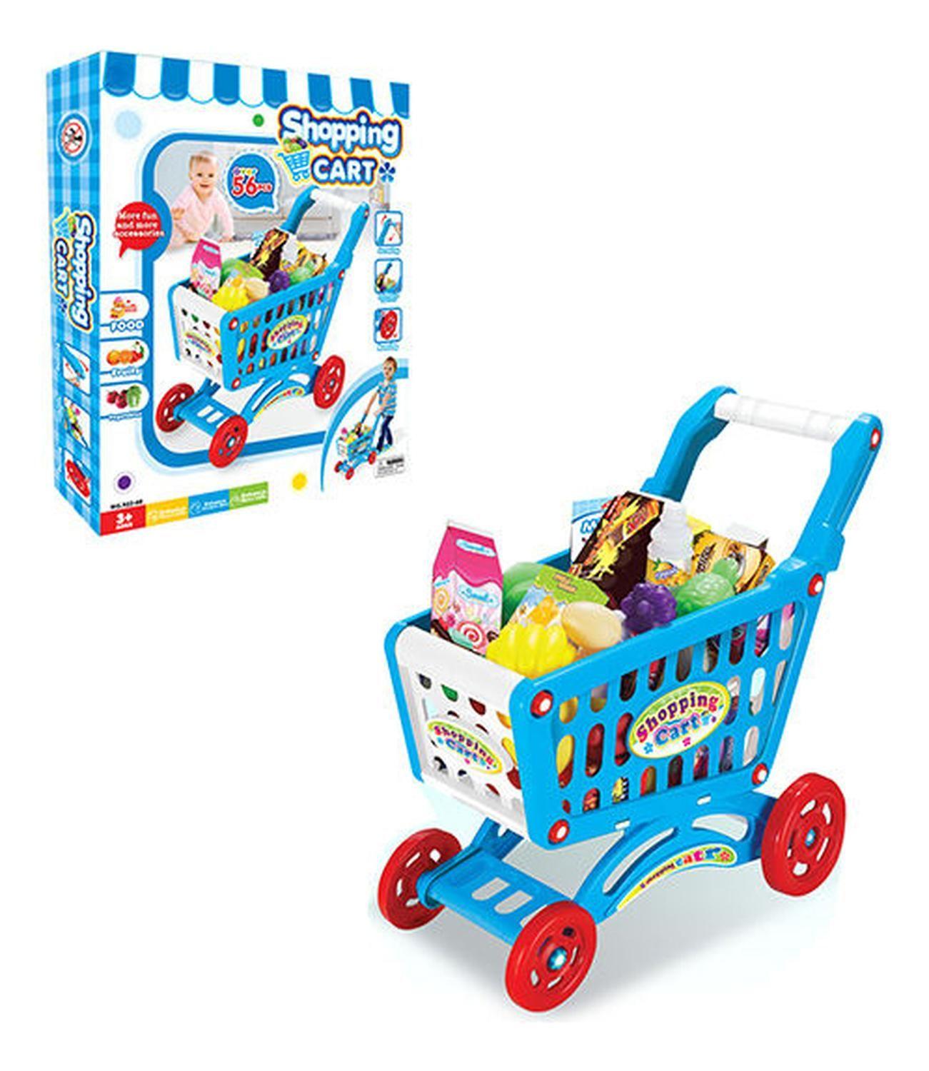Carrito De Compra Supermercado Para Niños 56 Piezas Colores-3