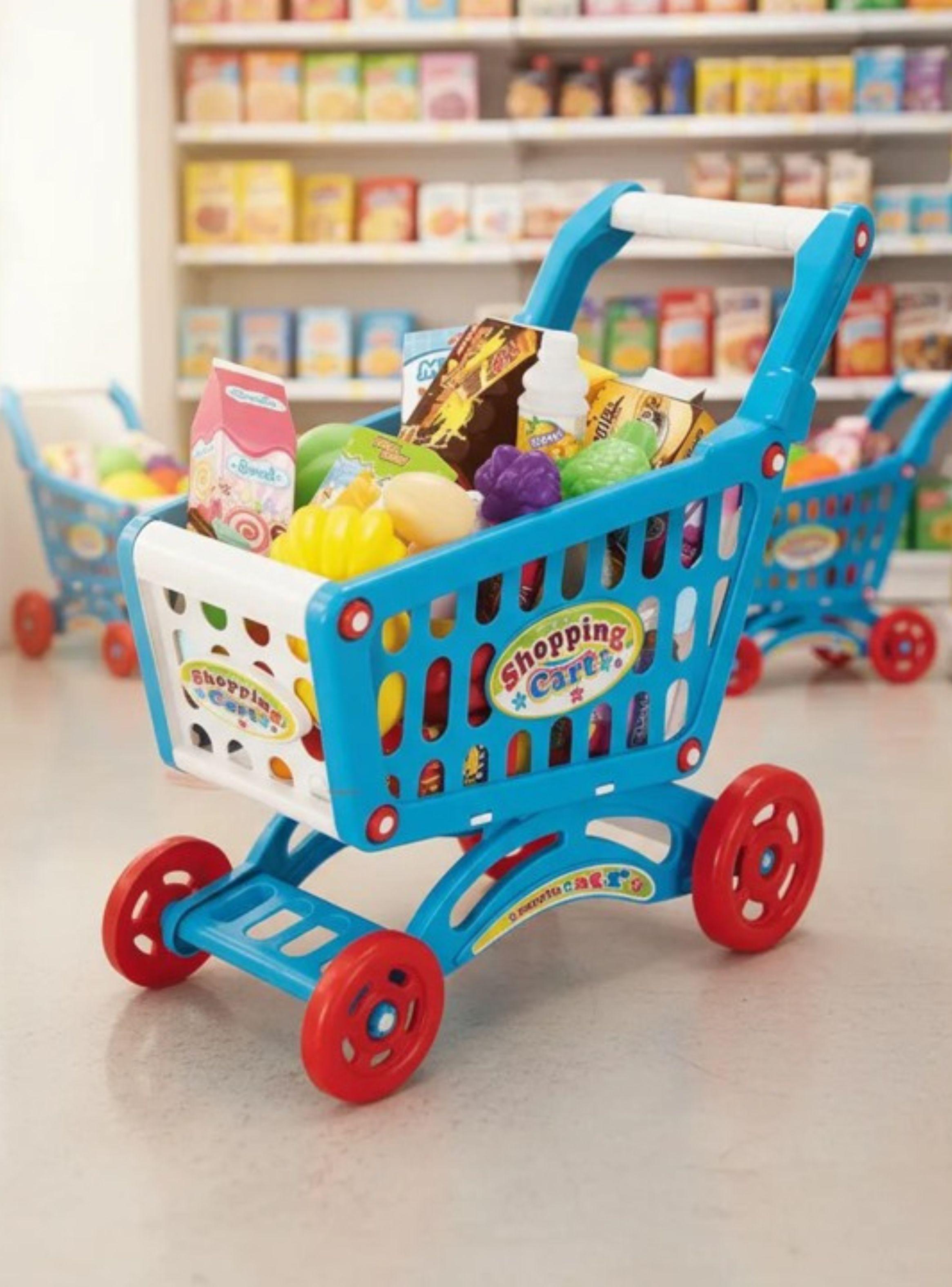 Carrito De Compra Supermercado Para Niños 56 Piezas Colores-0