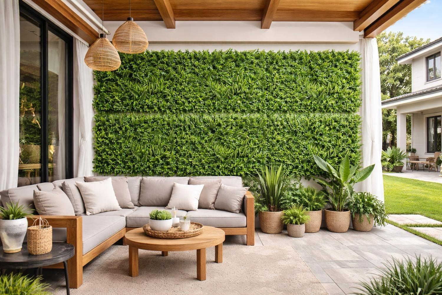 Jardín Muro vertical artificial F palmeta Plantas 60x40 cm-1