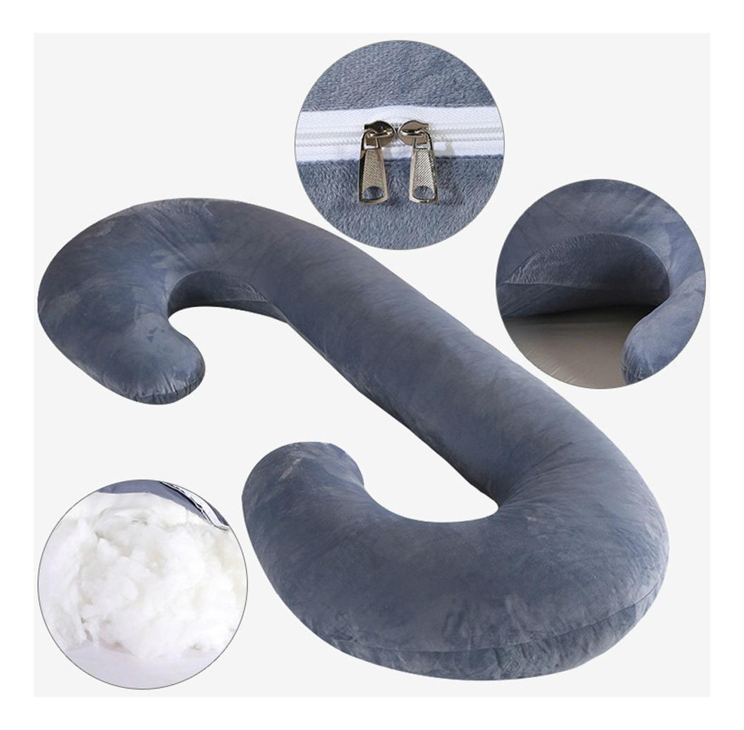 Cojín Almohada Maternal Gris Pre Y Post Natal Funda Muy Suav-2