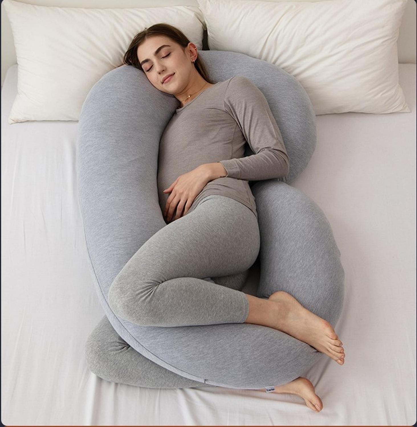 Cojín Almohada Maternal Gris Pre Y Post Natal Funda Muy Suav-3