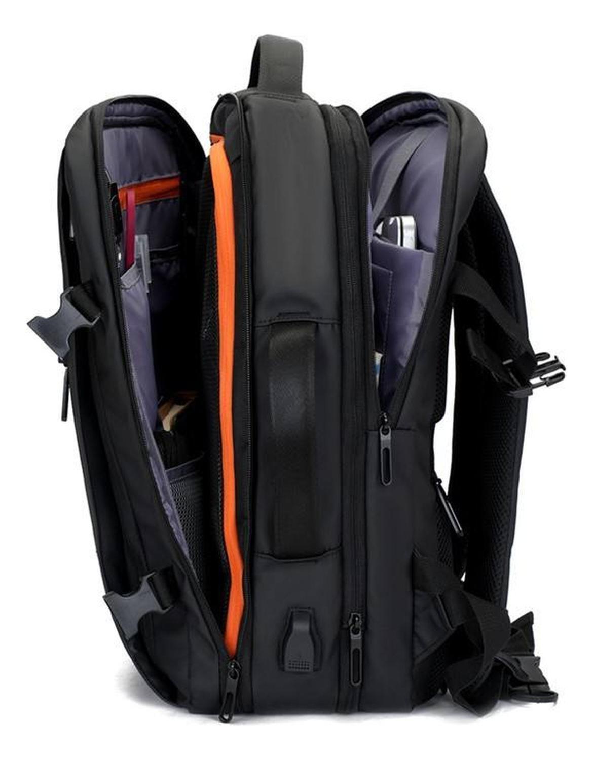 Mochila Cabina 48x30x25 Avión Deluxe Expandible Impermeable-0