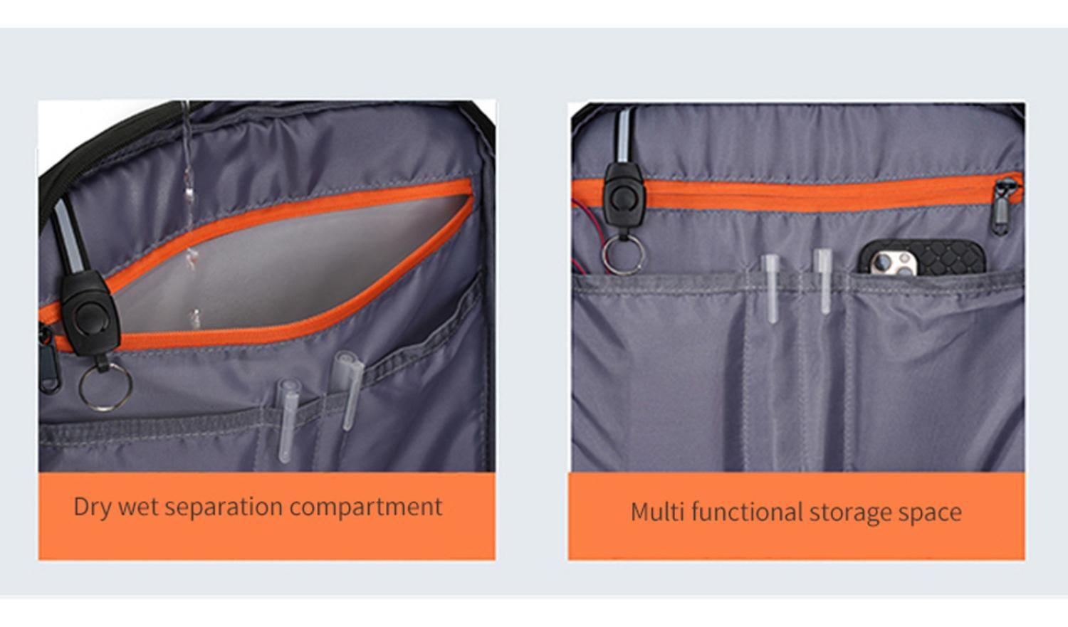 Mochila Cabina 48x30x25 Avión Deluxe Expandible Impermeable-9