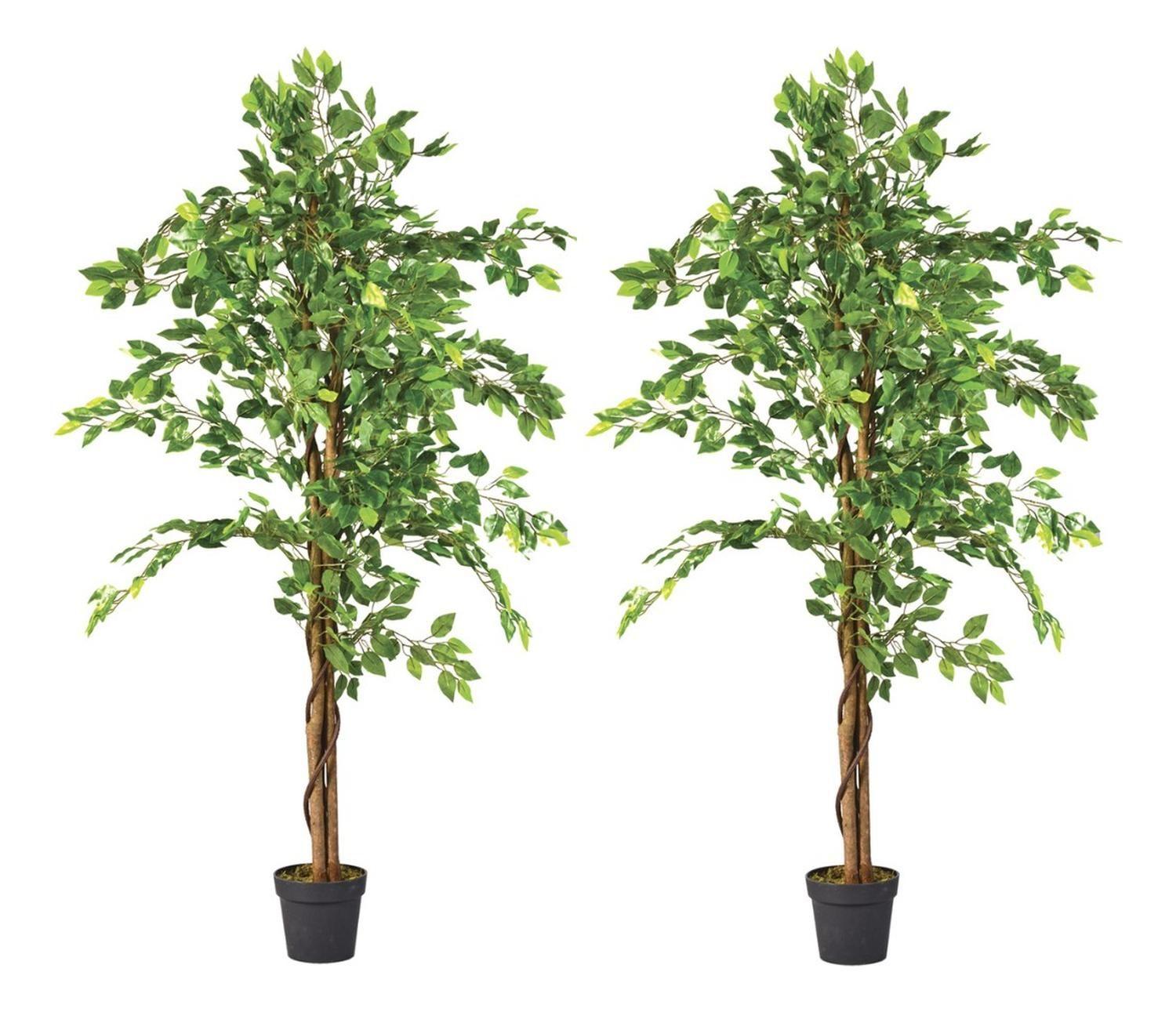 2 X 1 Plantas Artificiales Ficus 160 Cm Verde-0