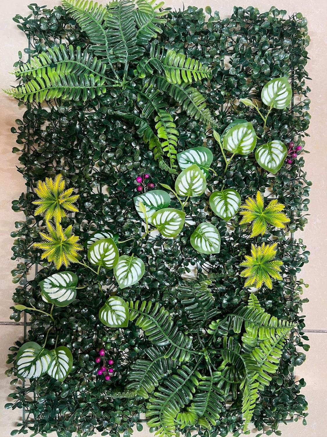 Jardín Muro Vertical Artificial D palmeta Plantas 60x40 cm-3