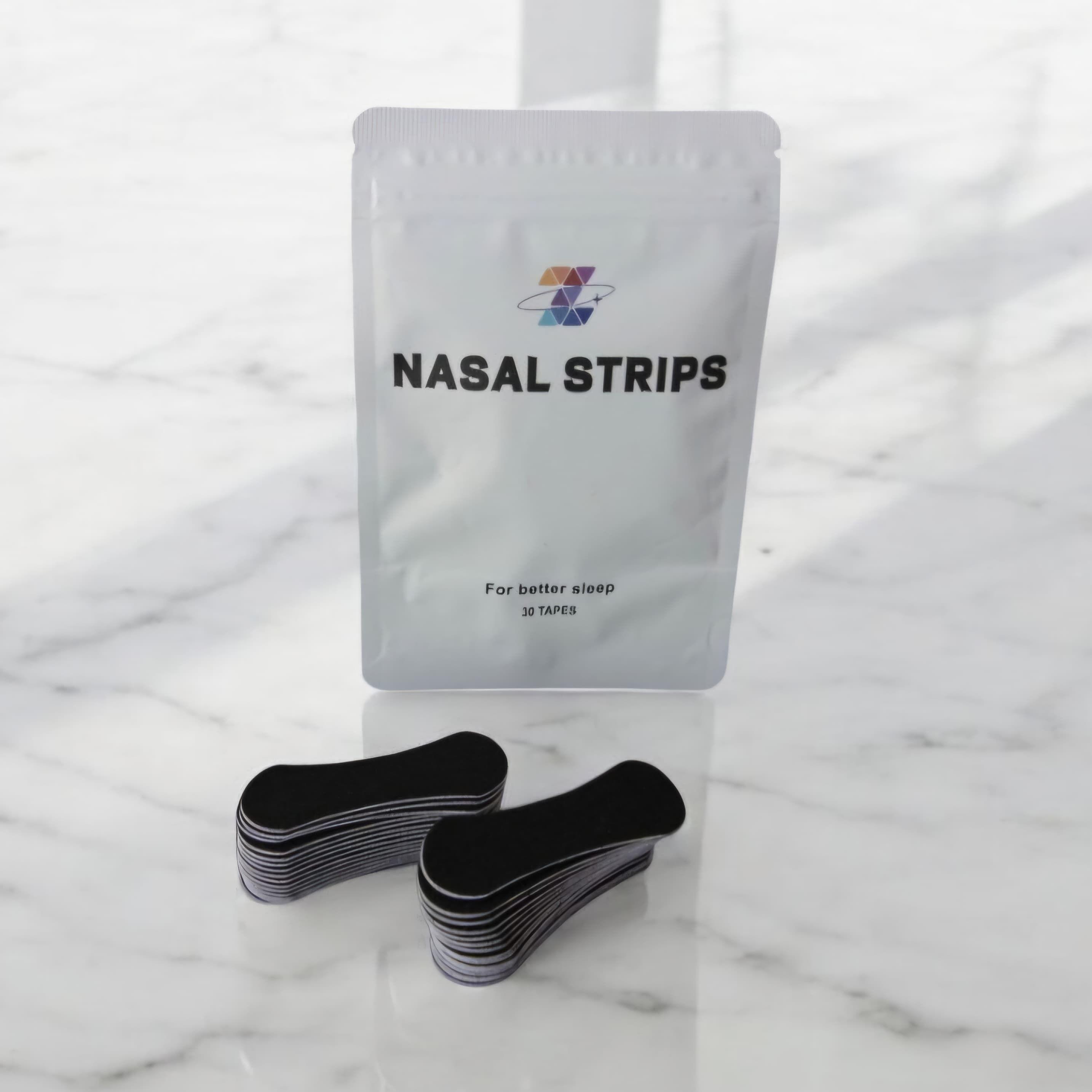 Pack Tiras Nasales + Parche Bucal Negro 30 Unidades C/u-1