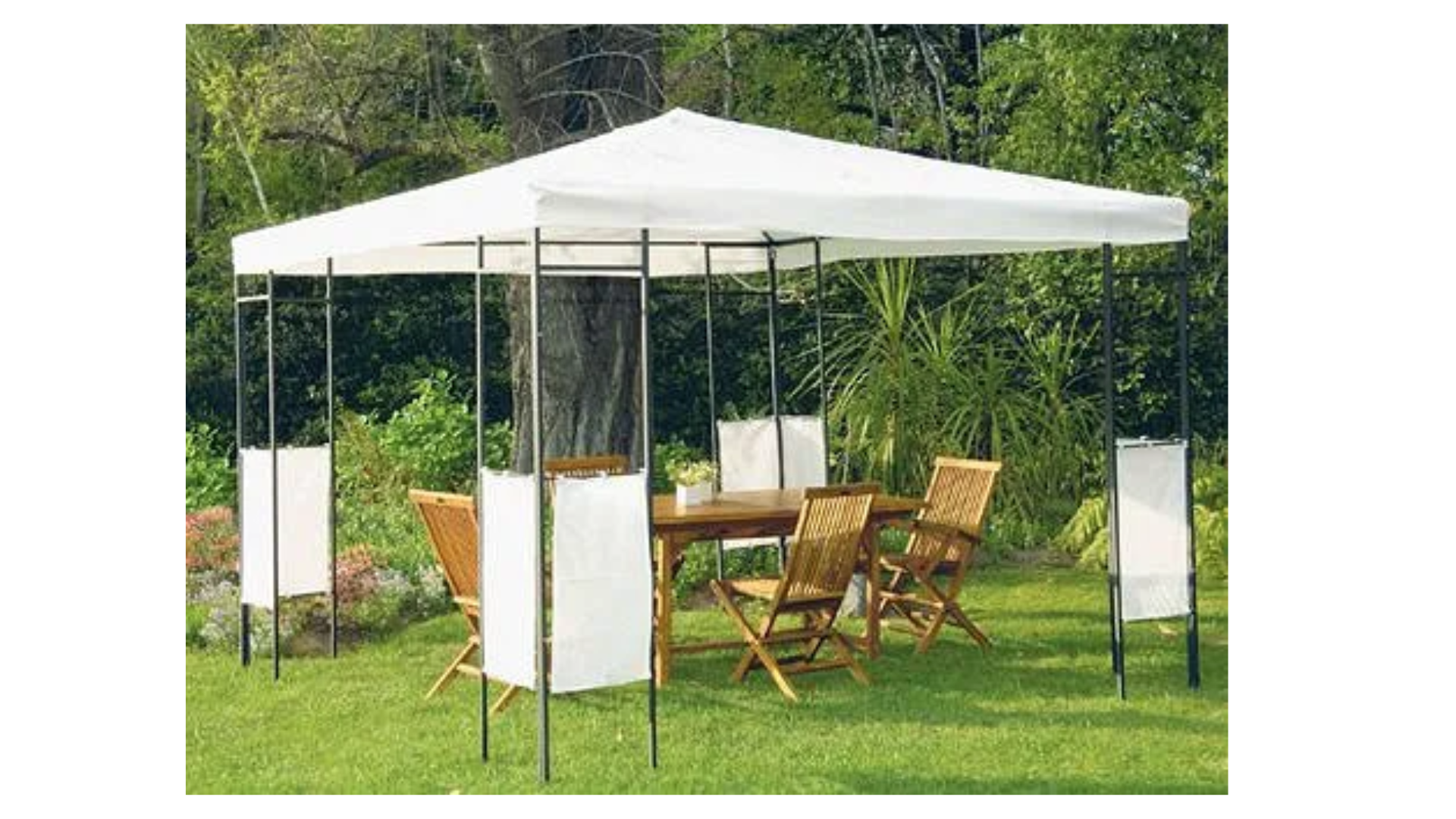 PÉRGOLA METÁLICA 2.5 x 3 x 3 M  - BLANCO - OUTZEN-2