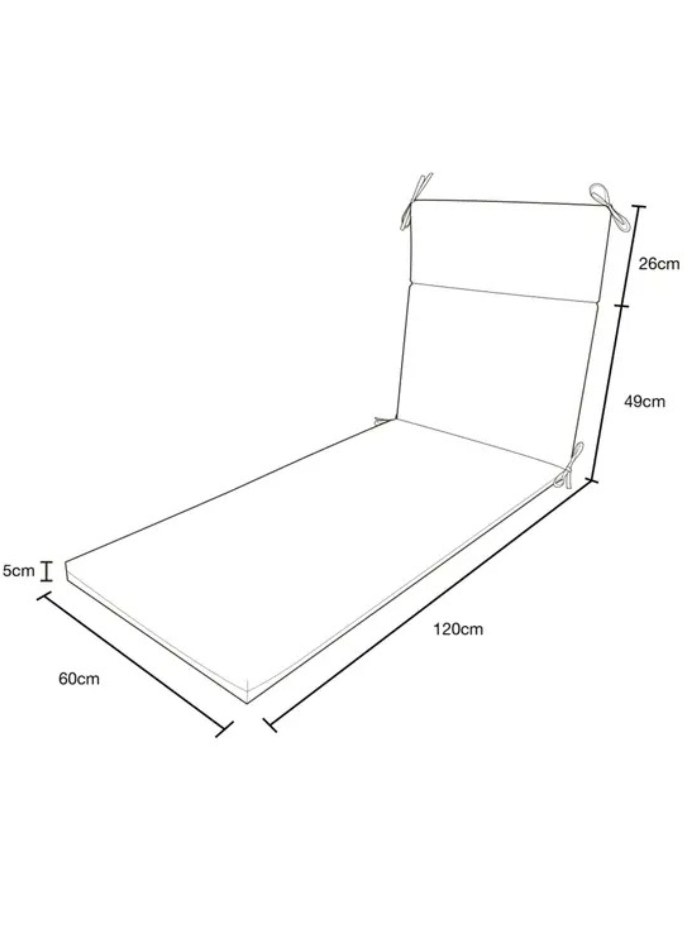 Cojin de Reposera Rayas Taupe Blanco 60x195 CM-3