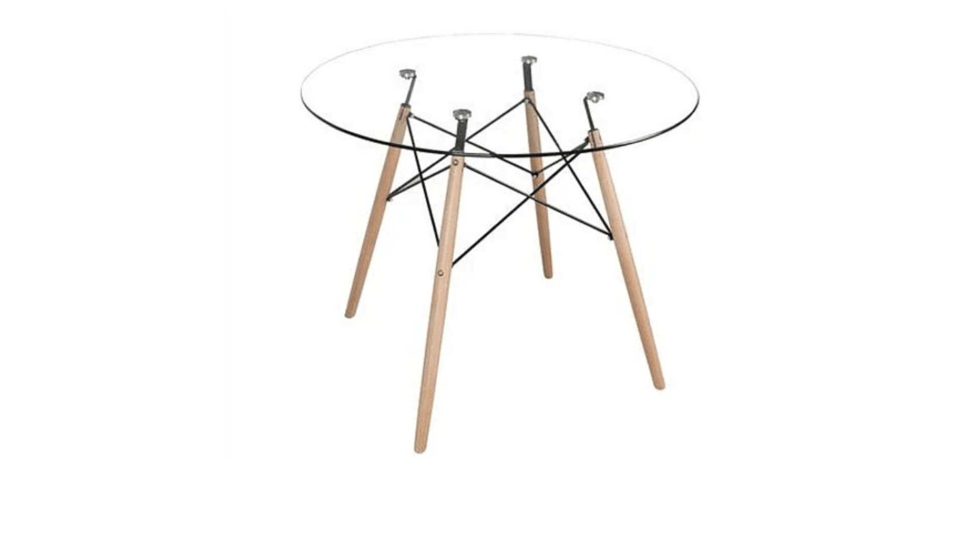 MESA REDONDA DE VIDRIO EAMES 75X80 CM --0