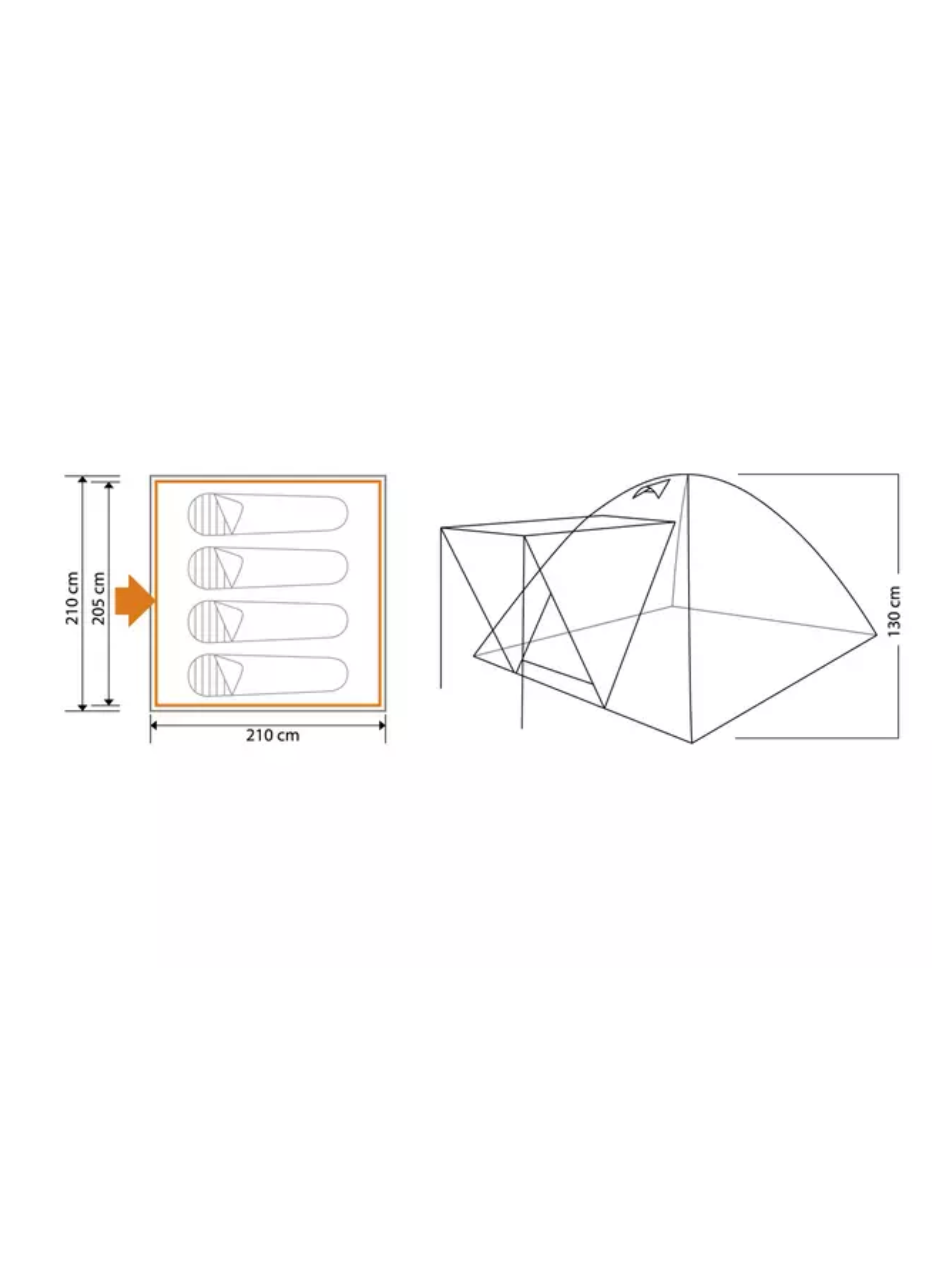 CARPA 4 PERSONAS IGUAZÚ - 210x210x130 CM-5