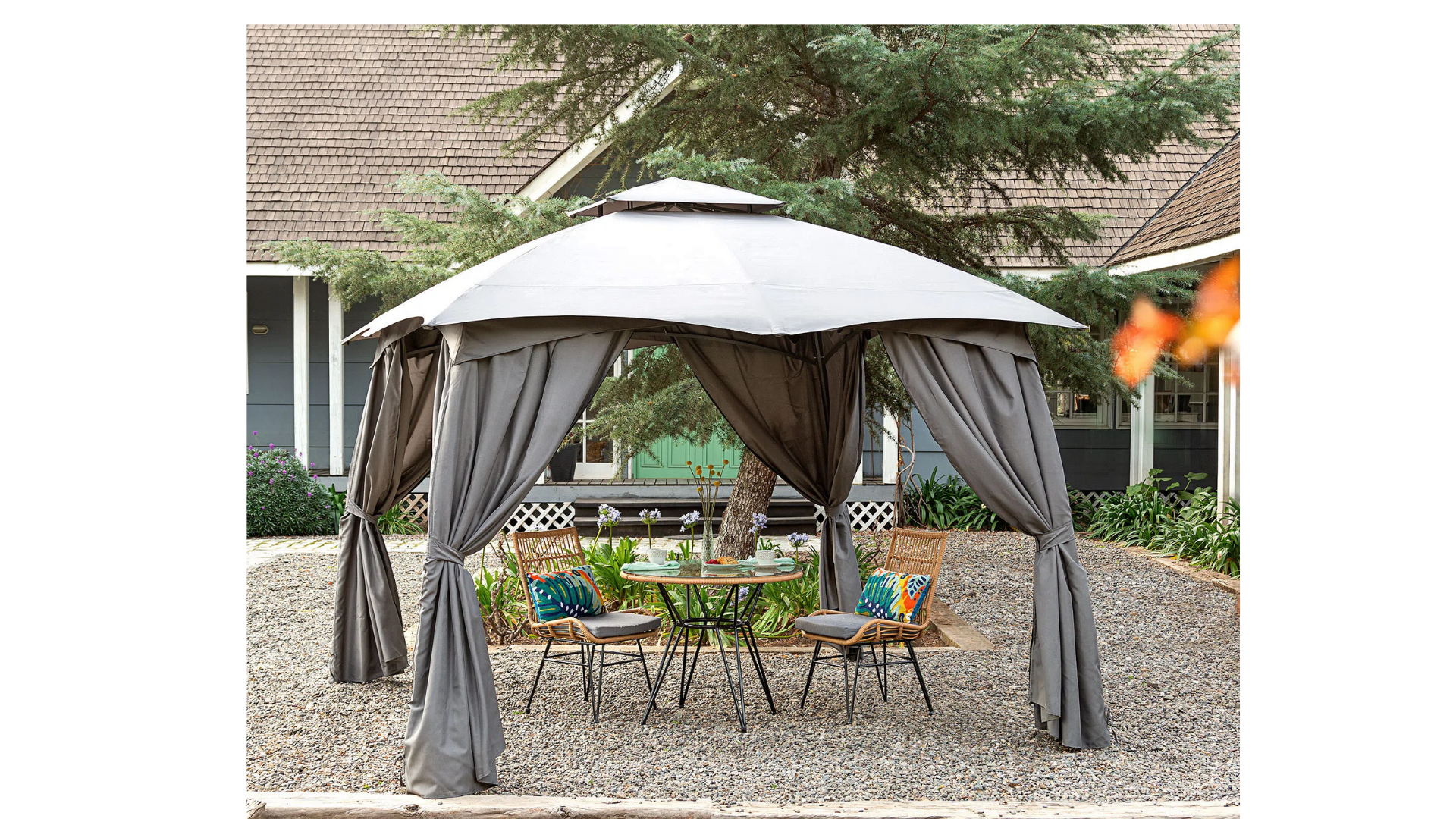 PÉRGOLA METÁLICA CON CORTINAS 3x3 MTS - BORIS - OUTZEN-2