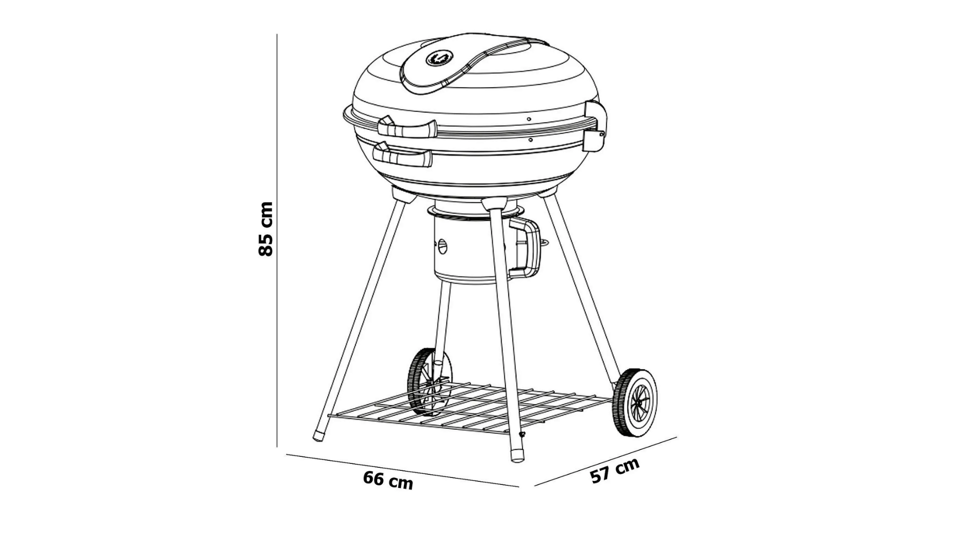 Parrilla a carbón Kettle XL 85 x 63 x 57 CM-4