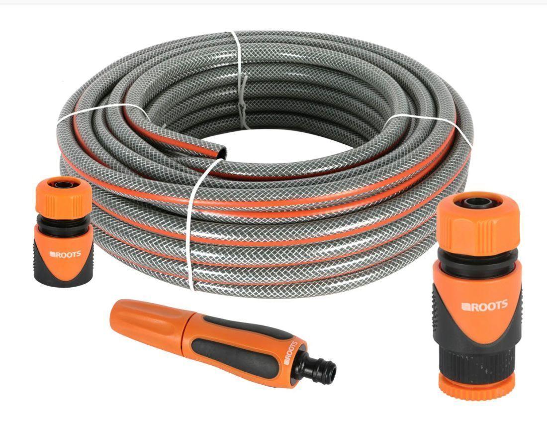 KIT DE MANGUERA 1,2"  20 M GRIS /NARANJO - ROOTS-5