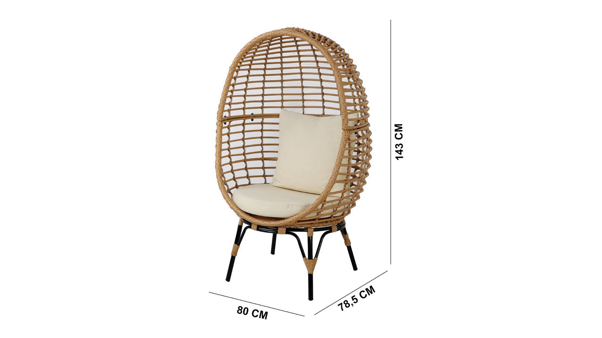 Sillón para terraza -  Huevo Porsha -1