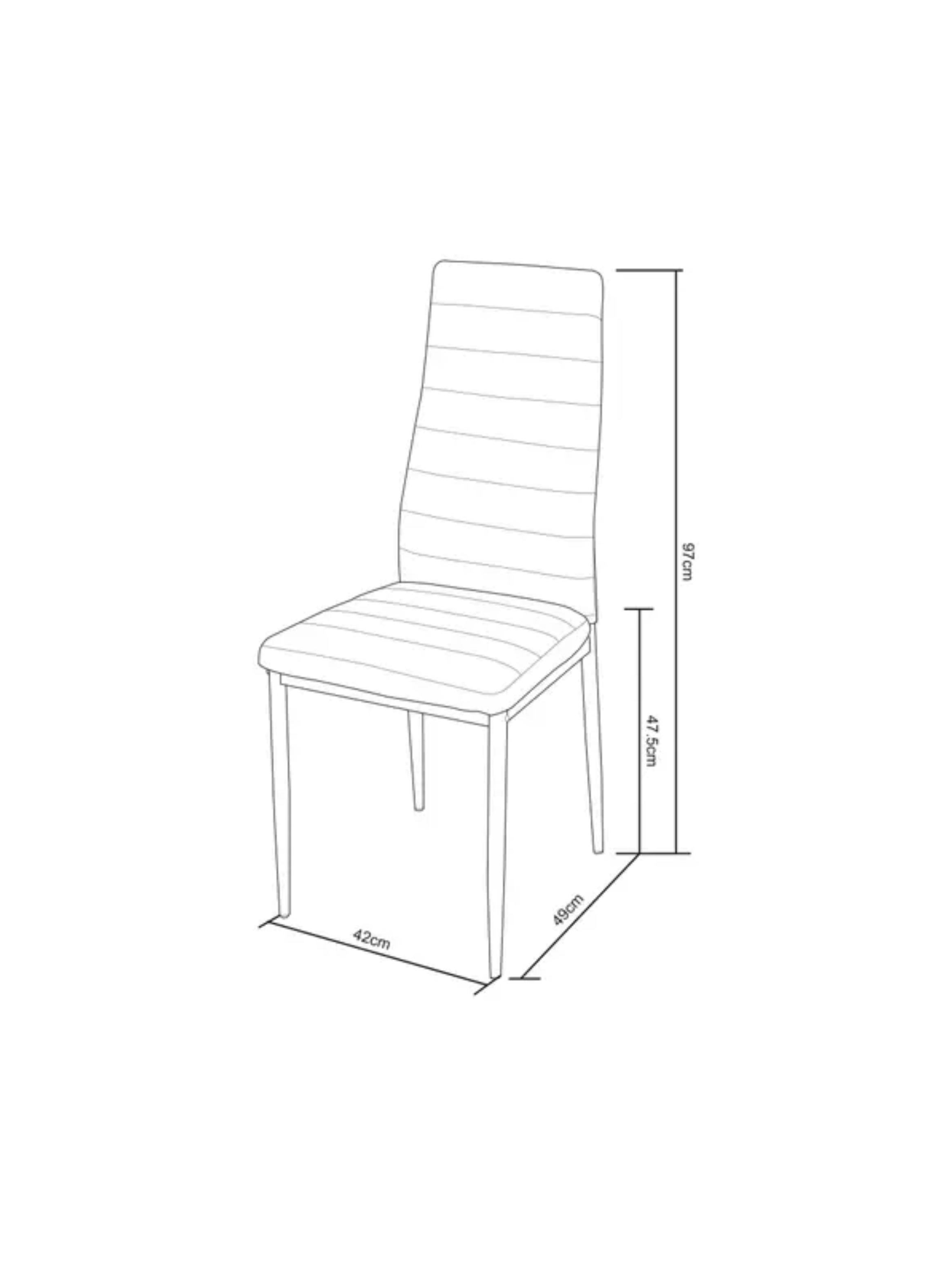Silla Liana 42 x 49 x 97 Cm - M+ Design-4