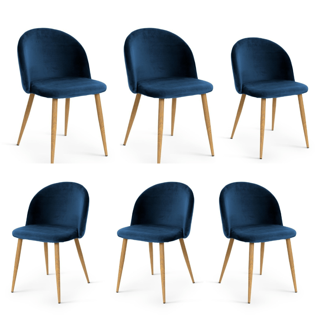 Pack de Sillas Nordem velvet wood - 4 sillas-2