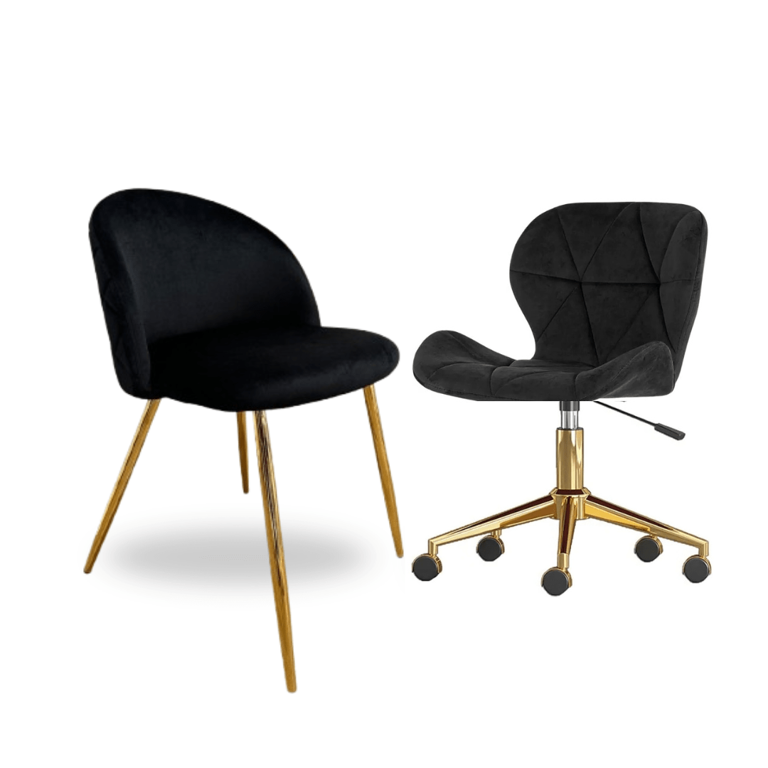 Pack de 2 sillas velvet gold-2