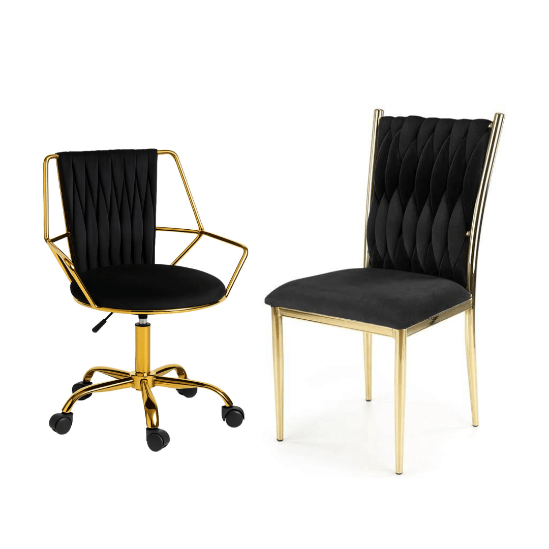 Pack 2 de silla king velvet gold-1