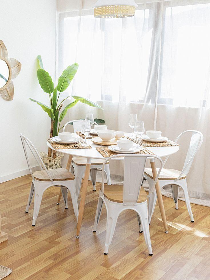 Pack de sillas Tolix con asiento de Madera - 4 unidades-2