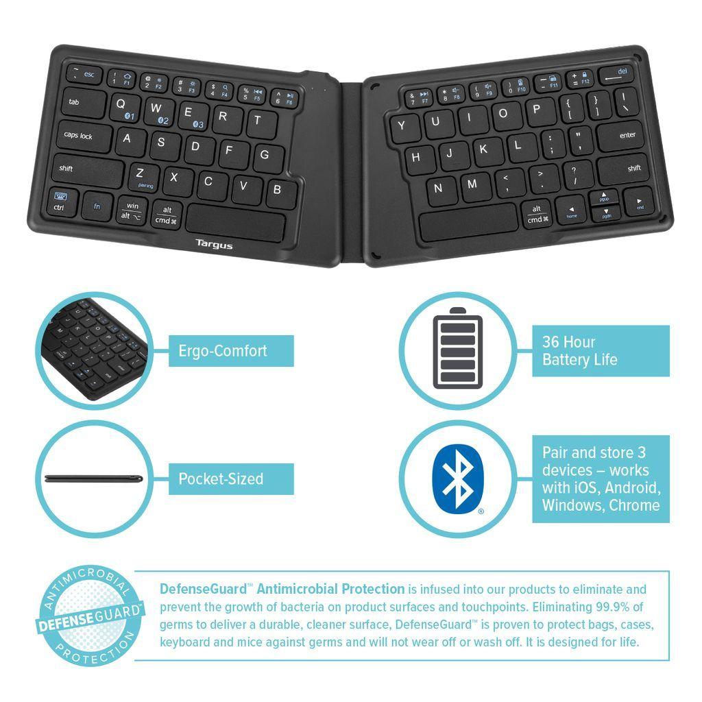 Teclado Ergonómico Plegable Targus Bluetooth Español-5