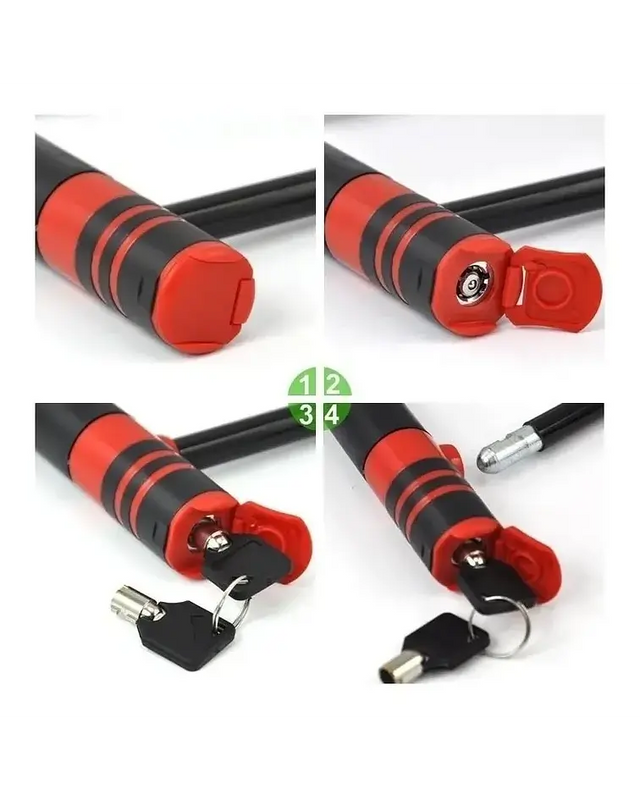 Candado para bicicleta y moto -0