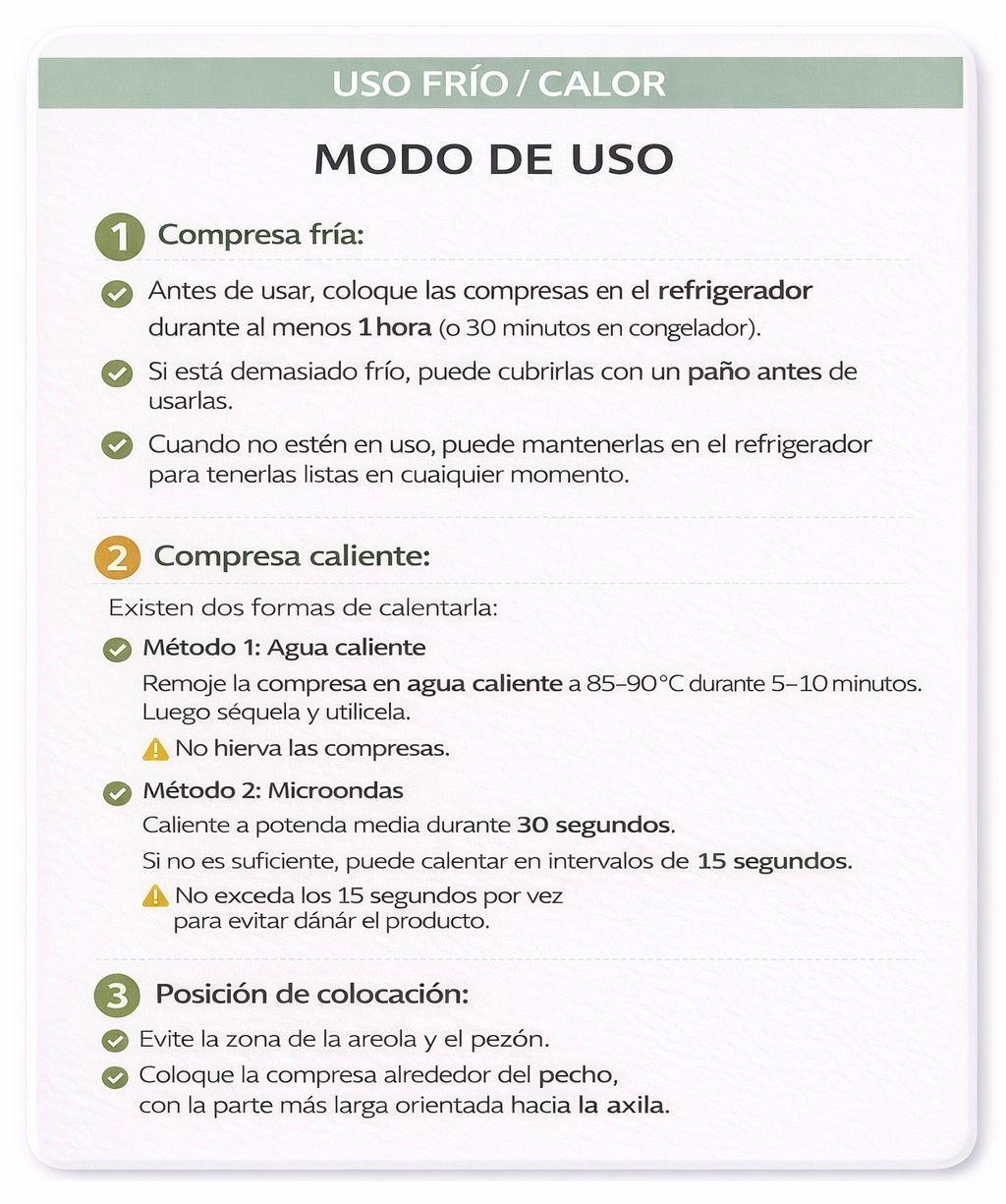 Compresas de Gel fr o calor para Lactancia Mommy s-5