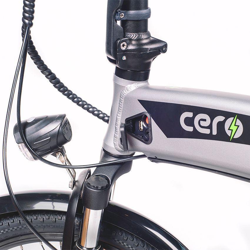 Bicicleta Eléctrica Cero M1 Gris Plata-1
