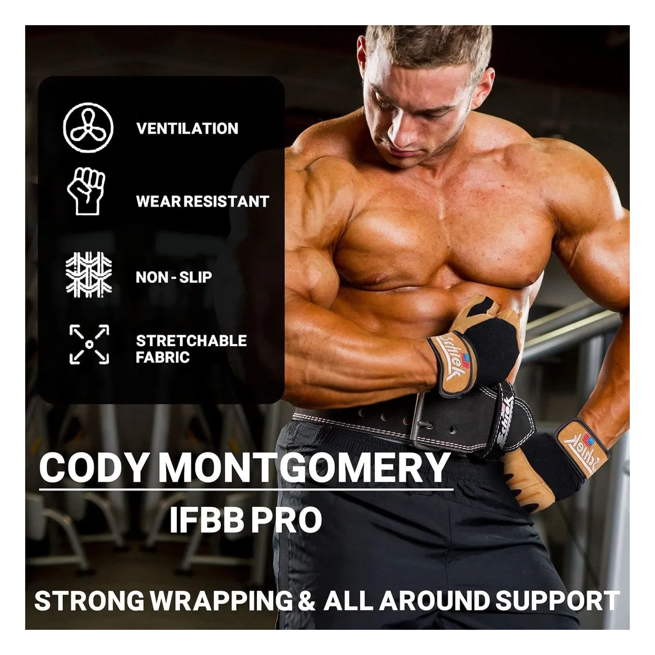 Guantes De Gimnasio Schiek 415 Power Series L  Antideslizante-5