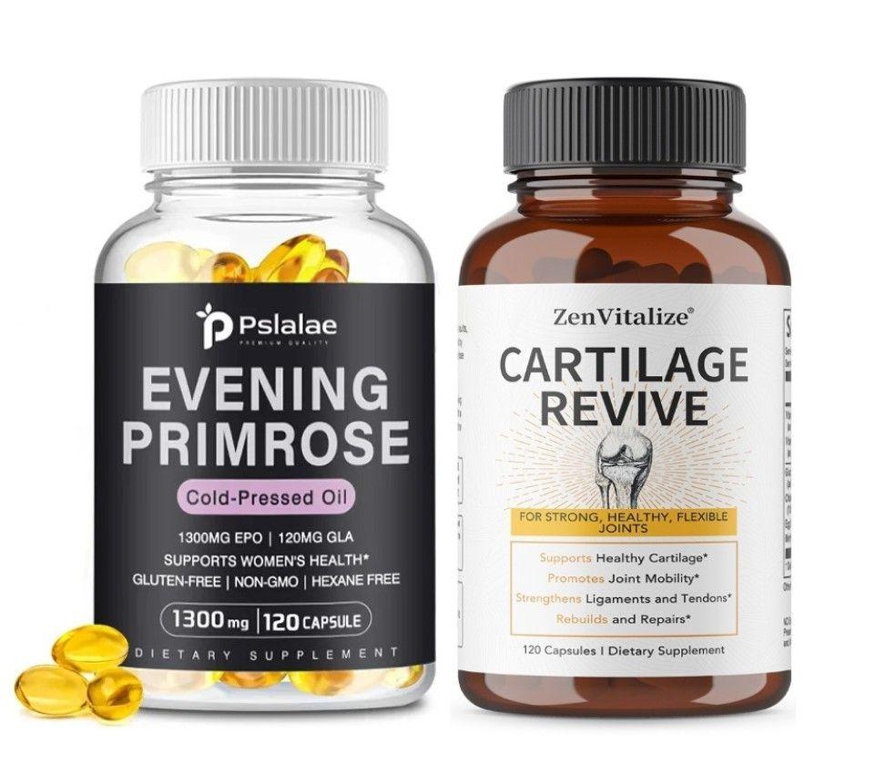 Aceite De Onagra 1300 Mg Omega 6 + Cartilage Revive Colageno 120cap-0