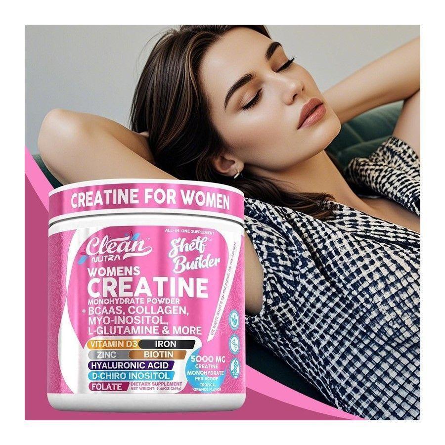 Creatina Para Mujeres Shelf Builder Clean Nutra Womens 296gr-7
