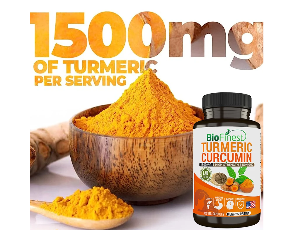 Curcuma Turmeric 1500mg Cuidado Inflamaciones Y Dolores 120c-1