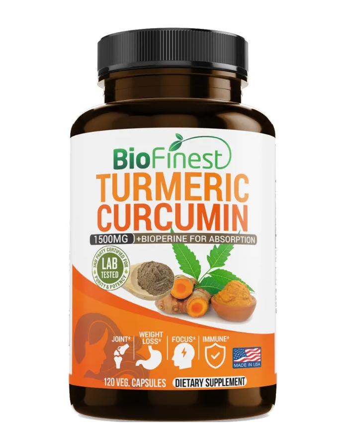 Curcuma Turmeric 1500mg Cuidado Inflamaciones Y Dolores 120c-0