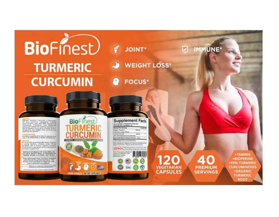 Curcuma Turmeric 1500mg Cuidado Inflamaciones Y Dolores 120c-3
