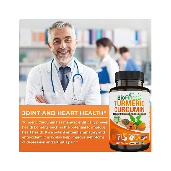 Curcuma Turmeric 1500mg Cuidado Inflamaciones Y Dolores 120c-6