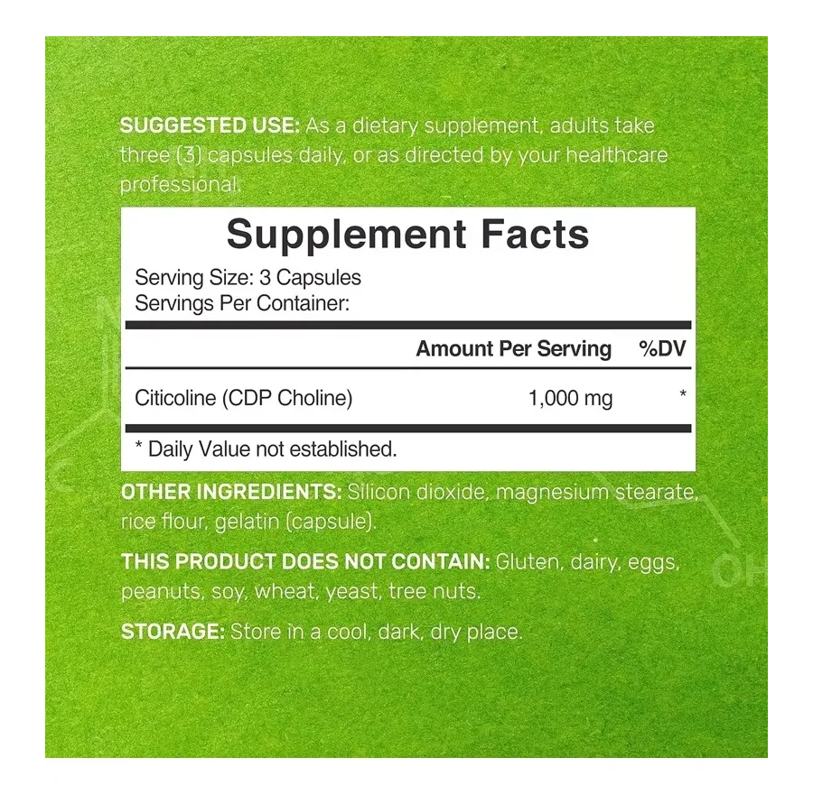 Citicolina Cdp Colina 1000mg Memoria Saludable Concentracion-4