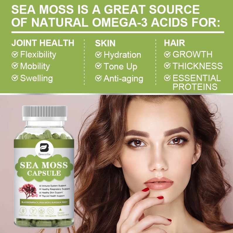 Sea Moss Musgo Marino Irlandes Organico 2000mg 120 Veg Caps-2