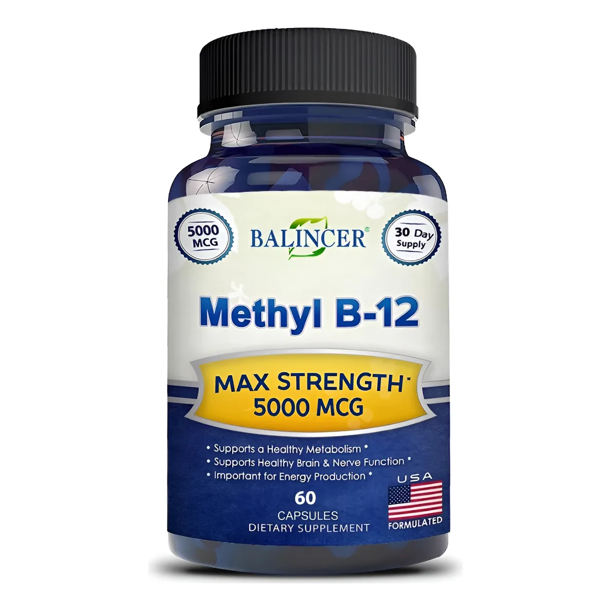 Balincer B12 Vitamina B12 5000mcg Metilcobalamina 60 Caps 60 Cápsulas-0