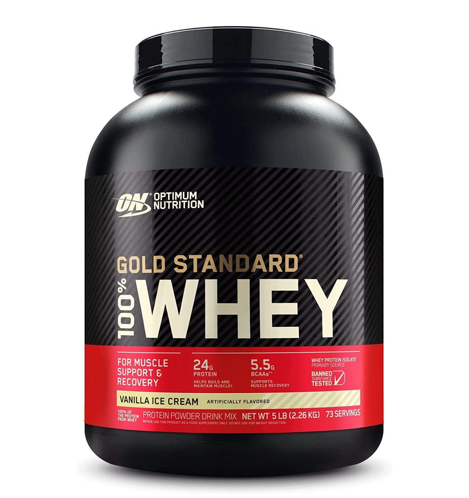 On 100% Whey Protein Gold Standard 5 Lbs Vanilla Ice Cream-0