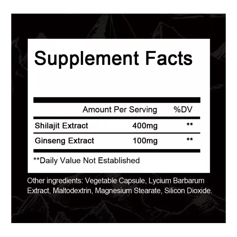 Shilajit Extracto Puro De Shilajit Del Himalaya 500mg 120 caps-6