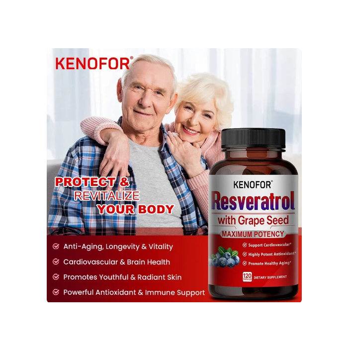 Kenofor Resveratrol Puro 3500mg Potente Antioxidante 120 caps-2