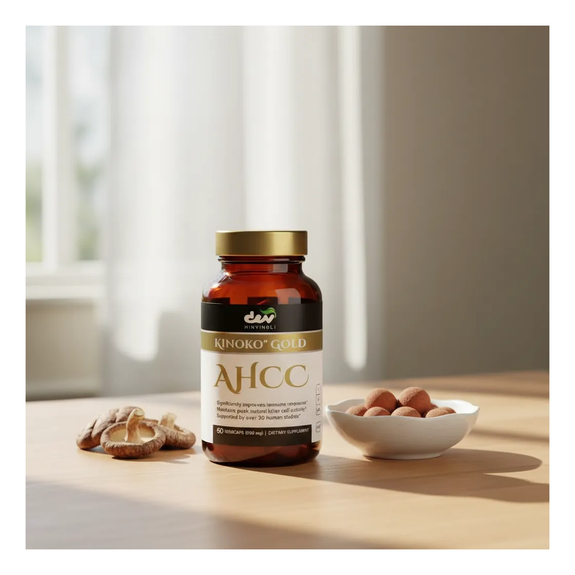 Ahcc Kinoko Gold 1000mg Para Inmunidad y Actividad Celular Negativa 60 caps-7