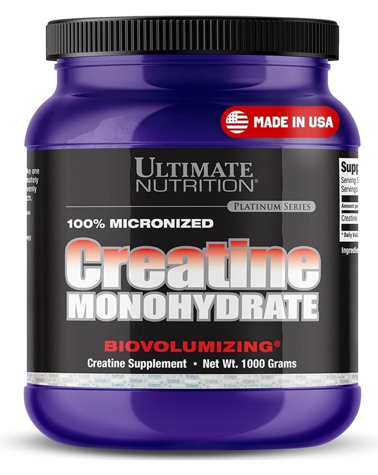 Ultimate Nutrition Creatina Monohidrato Micronizada Pura 1kg-0