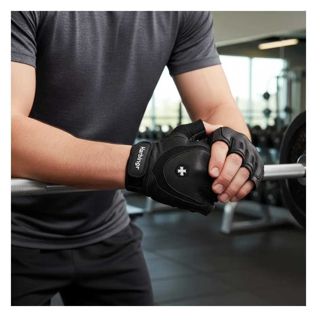 Guantes De Gimnasio Harbinger Pro M Negro Antideslizante -3